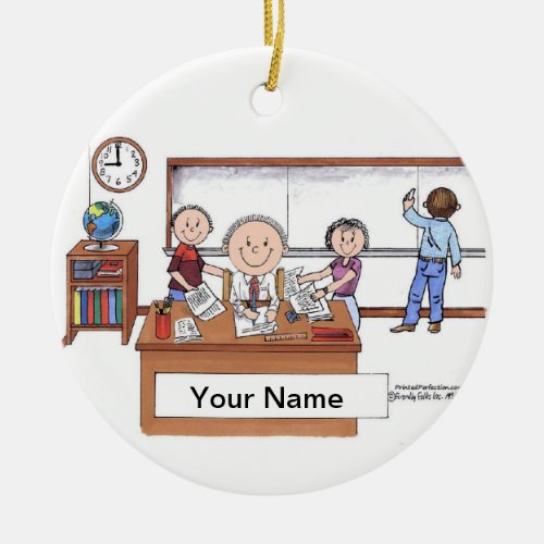 Teacher High School _ Male Ceramic Ornament