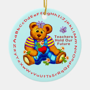 Teacher Hold Future Ceramic Ornament