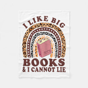 Teacher- I Like Big Books & I Cannot Lie Funny Fleece Blanket
