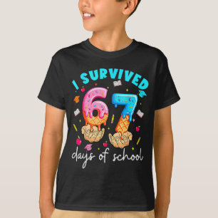 Teacher I Survived 67 Days Of School Funny Meme Ba T-Shirt