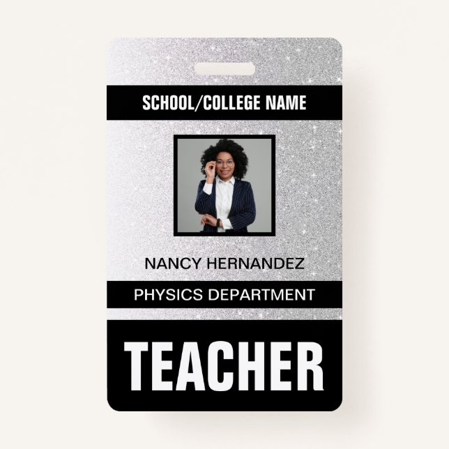Teacher ID Card Badge (Front)