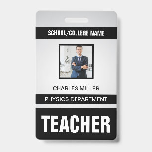 Teacher ID Card Badge