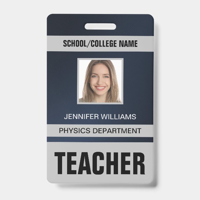 Teacher ID Card Badge (Front)