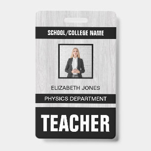 Teacher ID Card Badge