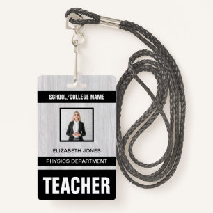 Teacher ID Card Badge