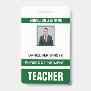 Teacher ID Card  Badge