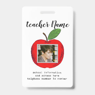 Teacher ID school teacher ID Badge