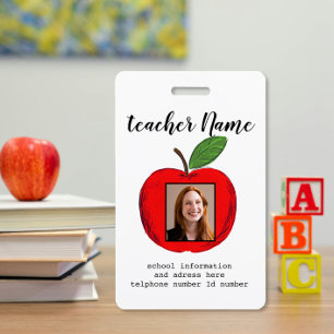 Teacher ID school teacher school photo Badge