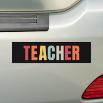 TEACHER in colourful lettering Bumper Sticker