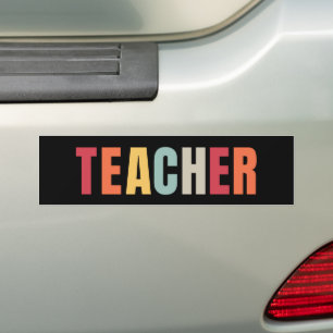 TEACHER in colourful lettering Bumper Sticker