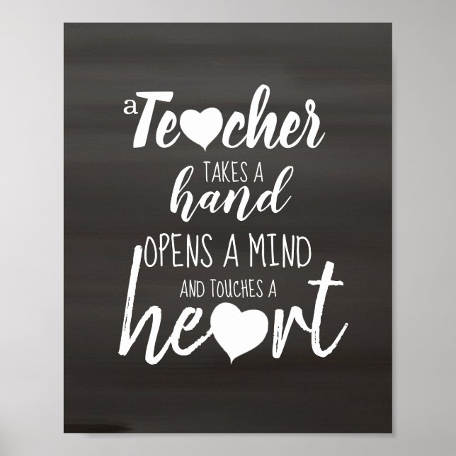Teacher Inspirational Motivational Quotes Poster (Front)