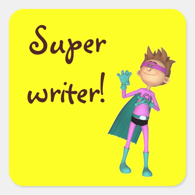 Teacher inspirational writer sticker (Front)