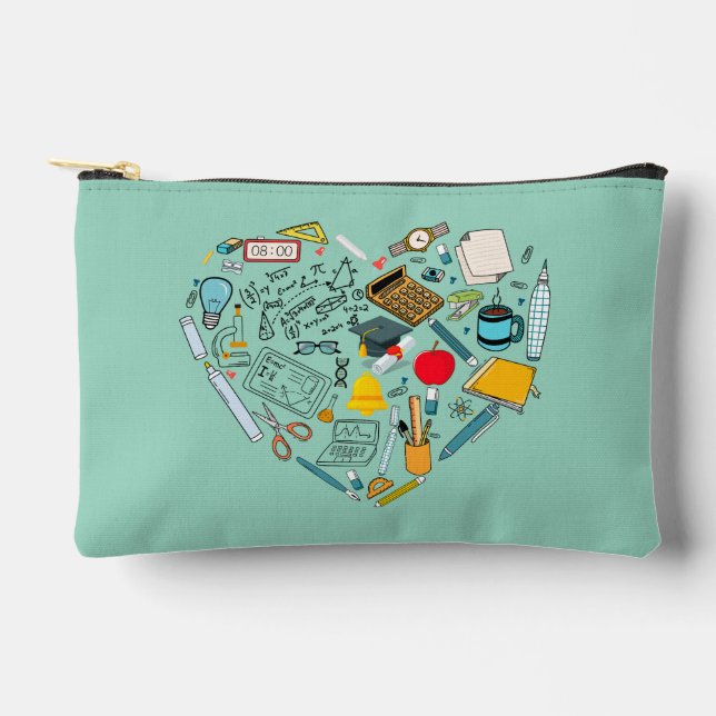 Teacher Instructor Professor Tool Heart Accessory Pouch (Front)