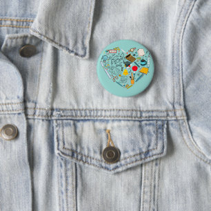 Teacher Instructor Professor Tool Heart Button