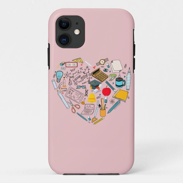 Teacher Instructor Professor Tool Heart Case-Mate iPhone Case (Back)