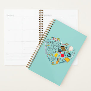 Teacher Instructor Professor Tool Heart Planner