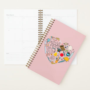 Teacher Instructor Professor Tool Heart Planner
