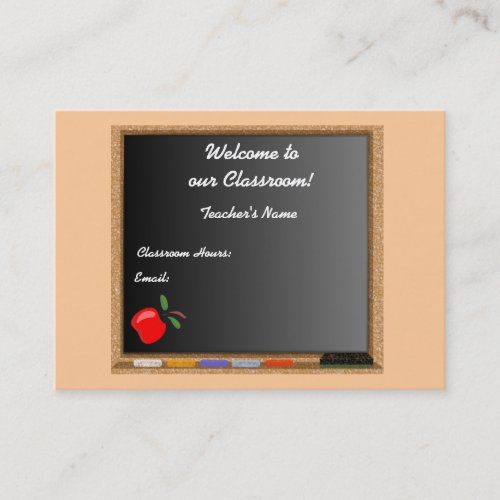 Teacher / Instructor Profile Card Business Card Template