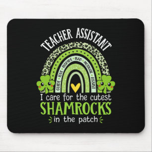 Teacher Istant St Patricks Day Shamrocks Teacher A Mouse Pad