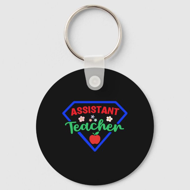 Teacher Istant Superhero Appreciation Back To Scho Keychain (Front)