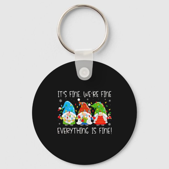 Teacher It's Fine We're Fine Everything Is Fine Gn Keychain (Front)
