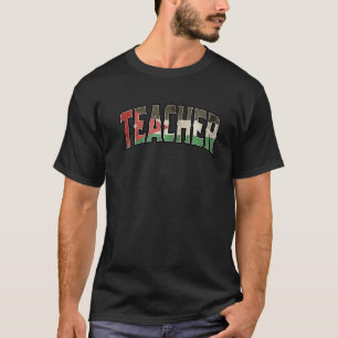 Teacher Jordanian Vintage Heritage Dna Flag  T-Shirt