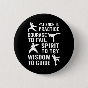 Teacher Karate Student Trainee Practice Karate Tra Button
