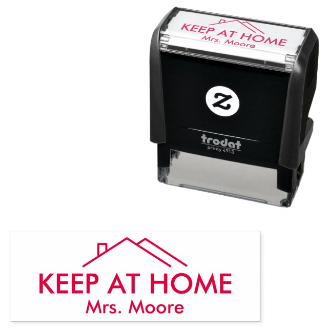 Teacher Keep At Home Student Personalized Name Self-inking Stamp (In Situ)
