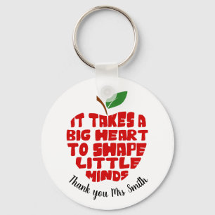 Teacher Keychain, It Takes a Big Heart to Help  Keychain