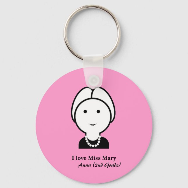 Teacher Keychain (Personalize) (Front)