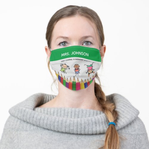 Teacher Kids Back to School Adult Cloth Face Mask