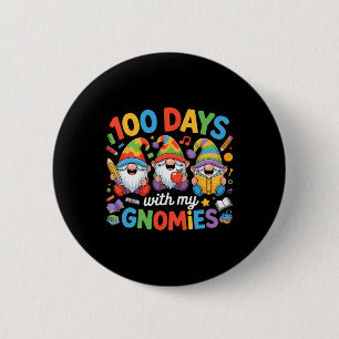 Teacher Kids Gnome 100 Days Of School Button