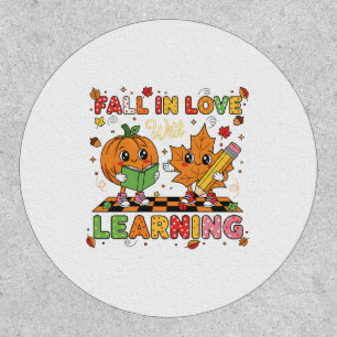 Teacher Kids Retro Fall In Love With Learning  Patch