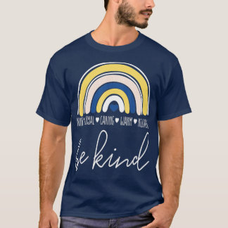 Teacher Kindness Be Kind Rainbow Matching Unity Da T-Shirt