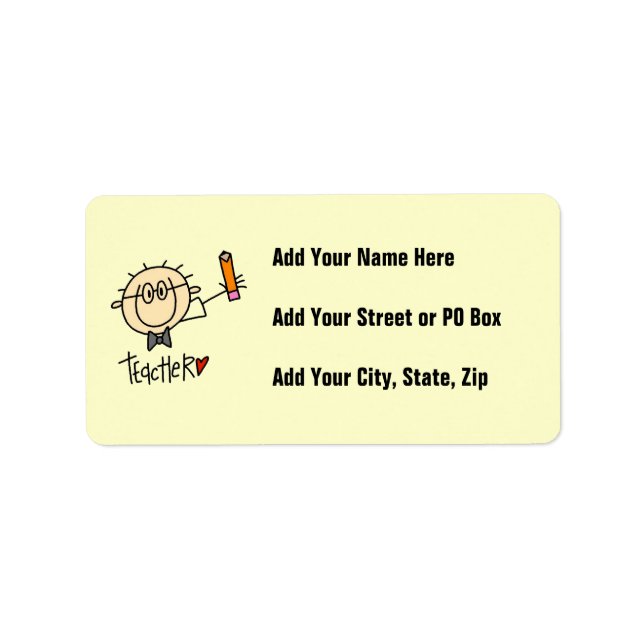 Teacher Label (Front)