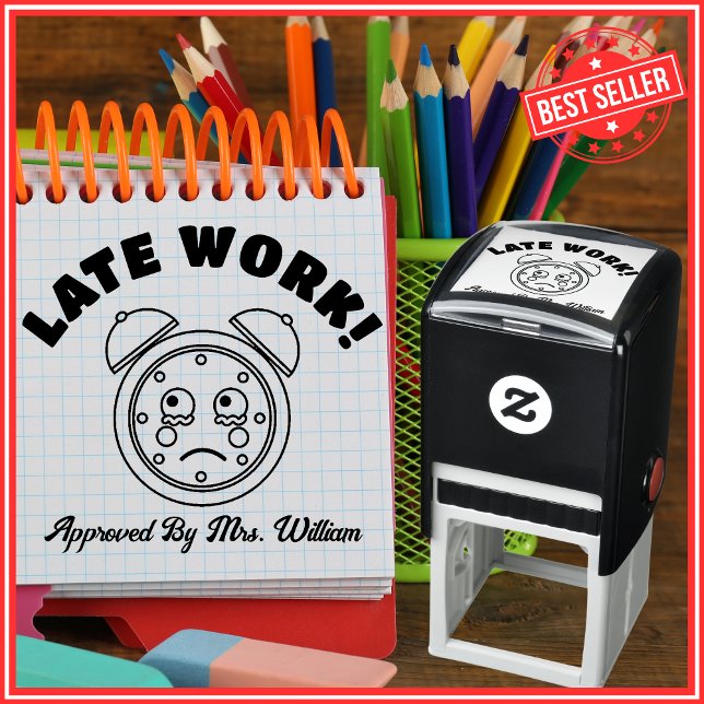 Teacher Late Work Approved Grading Encouragement Self-inking Stamp (Creator Uploaded)