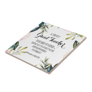 Teacher Leaving Gift Script for Teacher retiring Ceramic Tile