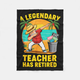 Teacher Legend Has Retired 2025 Happy Retirement P Fleece Blanket