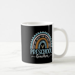 Teacher Leopard Boho Rainbow Back To School  Coffee Mug