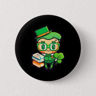 Teacher Leprechaun St Patricks Day Teacher T Shirt Button