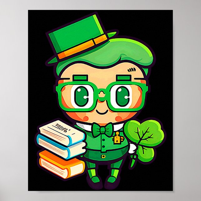 Teacher Leprechaun St Patricks Day Teacher T Shirt Poster (Front)