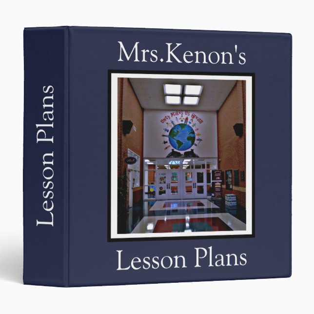 Teacher Lesson Plan Book 3 Ring Binder (Front/Spine)