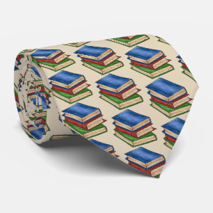 Teacher Librarian Reading Library Book School Neck Tie