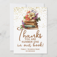 Teacher Librarian Thank You Book Card