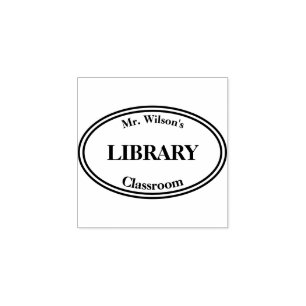 Teacher Library Book Stamp