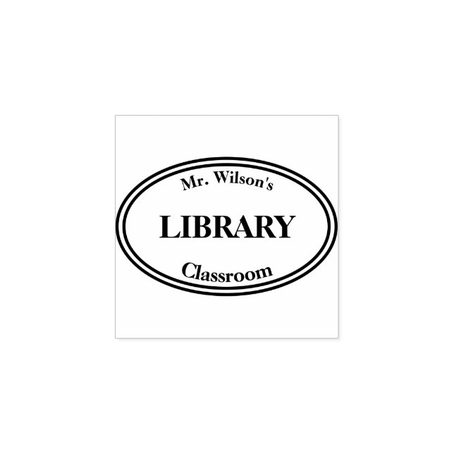 Teacher Library Book Stamp (Imprint)