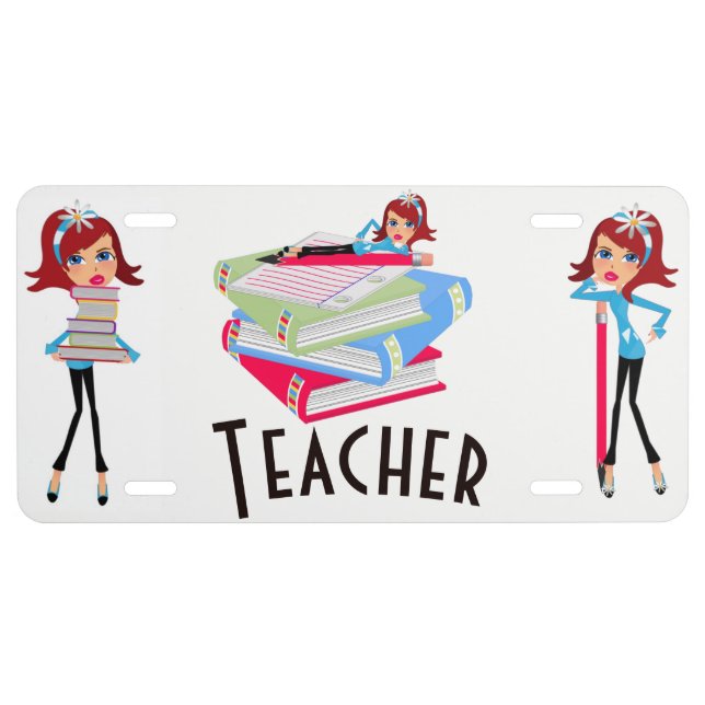 Teacher  license plate (Front)
