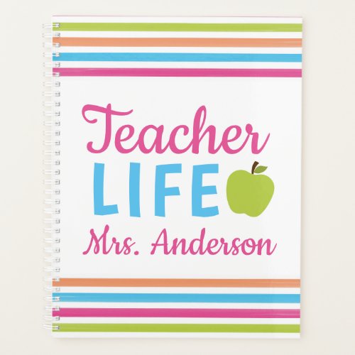 Teacher Life Apple Back to School  Planner