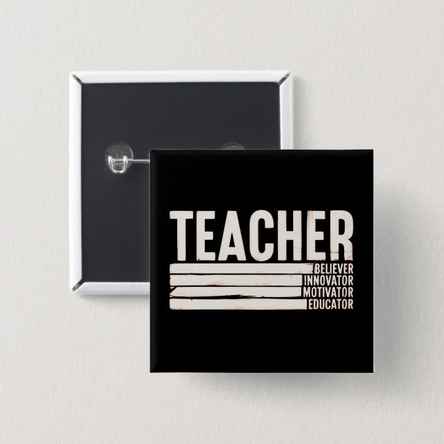 Teacher Life Back to School  Button (Front & Back)