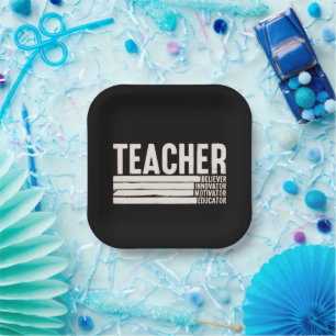 Teacher Life Back to School  Paper Plates